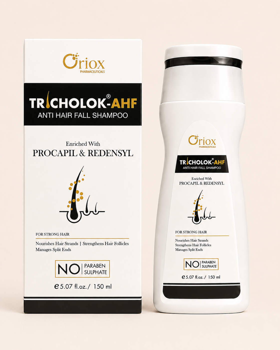 Tricholok-AHF Anti Hair Fall Shampoo | Procapil & Redensyl Hair Strengthening Formula